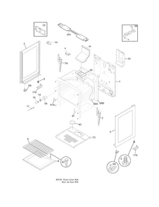 Body Diagram and Parts List for FFGF3049LSF  Frigidaire Range