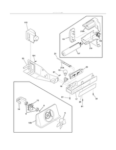 Controls Diagram and Parts List for FFHS2313LP7  Frigidaire Refrigerator