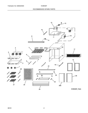 Part Location Diagram of 5304492347 Frigidaire GRILLE