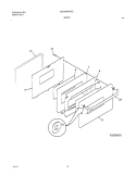 DOOR Diagram and Parts List for FEF336WHSC  Frigidaire Range
