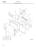 FRONT PANEL / LINT FILTER Diagram and Parts List for GLGR331AS4  Frigidaire Dryer