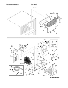 System Diagram and Parts List for CFHT1842PS3  Frigidaire Refrigerator