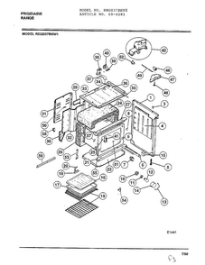 Frigidaire Range Page 3 Diagram and Parts List for 4281  Frigidaire Range