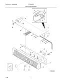 CONTROLS/TOP PANEL Diagram and Parts List for FCGD3000ES1  Frigidaire Dryer