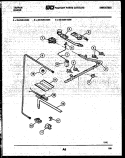 BURNER, MANIFOLD AND GAS CONTROL Diagram and Parts List for 32-2539-00-04  Tappan Range