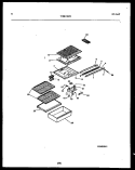 SHELVES AND SUPPORTS Diagram and Parts List for THK150JN2D  Kelvinator Refrigerator