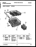 RACKS AND TRAYS Diagram and Parts List for DB100PW1  Frigidaire Dishwasher