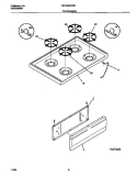 TOP / DRAWER Diagram and Parts List for TGF350SCWD  Tappan Range