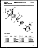AIR HANDLING PARTS Diagram and Parts List for AW09NT5F1  Frigidaire Air Conditioner