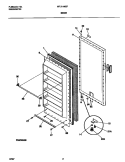 DOOR Diagram and Parts List for MFU14M2FW1  Frigidaire Freezer