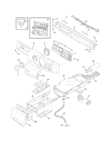 Control Panel Diagram and Parts List for FAFS4073NW0  Frigidaire Washer