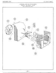 Fan Blade Diagram and Parts List for 5070A  Frigidaire Air Conditioner