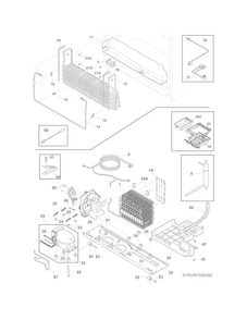 Cooling System Diagram and Parts List for EI23BC60KS7A  Electrolux Refrigerator