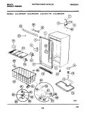 CABINET Diagram and Parts List for UL1991ECW1  Frigidaire Freezer