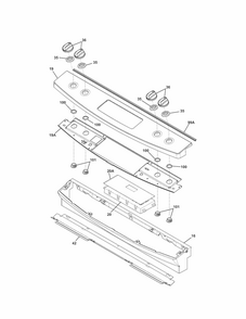 Backguard Diagram and Parts List for 79032603310  Kenmore Range