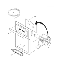 Ice & Water Dispenser Diagram and Parts List for EI23CS55GB8  Electrolux Refrigerator