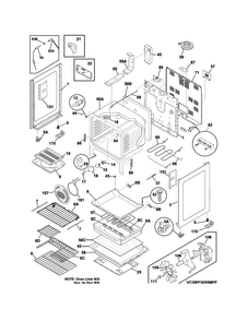 Body Diagram and Parts List for CGEF3055MFG  Frigidaire Range