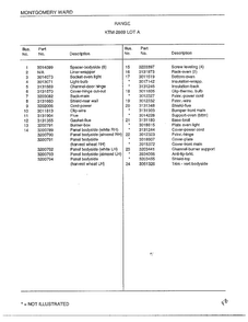 Range Page 8 Diagram and Parts List for 2869A  Frigidaire Range