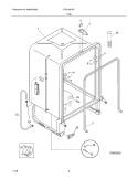 TUB Diagram and Parts List for FDB1501BFQ0  Frigidaire Dishwasher