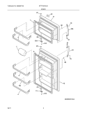 DOOR Diagram and Parts List for NFTR18X4LS3  Frigidaire Refrigerator