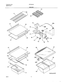 SHELVES Diagram and Parts List for FRT18G4AQ0  Frigidaire Refrigerator