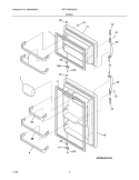 DOOR Diagram and Parts List for WRT15MG5CS8  Westinghouse Refrigerator