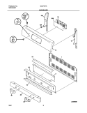 BACKGUARD Diagram and Parts List for GLGF377AQD  Frigidaire Range