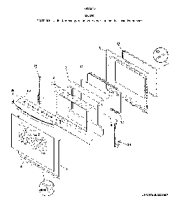Door Diagram and Parts List for 79092452910  Kenmore Range