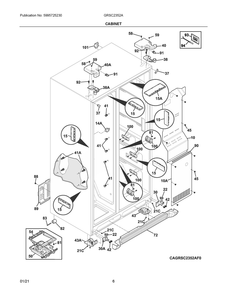 Part Location Diagram of 241911709 Frigidaire SWITCH