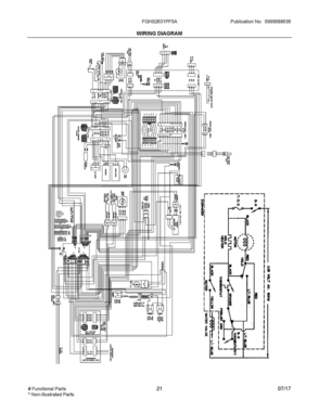 12 - WIRING DIAGRAM Diagram and Parts List for FGHS2631PF5A  Frigidaire Refrigerator