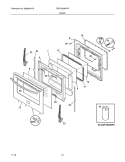 DOOR Diagram and Parts List for FGGF305MKFK  Frigidaire Range
