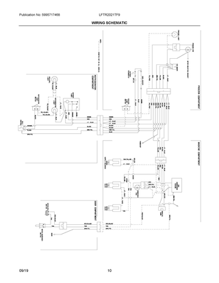 Wiring Schematic Diagram and Parts List for LFTR2021TF9  Frigidaire Refrigerator