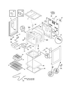 Body Diagram and Parts List for CFEF3046LSK  Frigidaire Range
