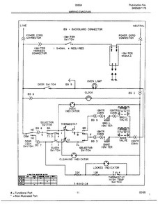 Wiring Diagram Diagram and Parts List for 285847B  Frigidaire Range