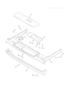 Backguard Diagram and Parts List for EW30GS65GWA  Electrolux Range
