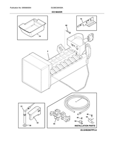 Ice Maker Diagram and Parts List for EI23BC60KS9A  Electrolux Refrigerator