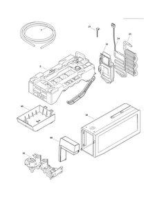 Ice Maker Diagram and Parts List for FPHB2899LF7  Frigidaire Refrigerator