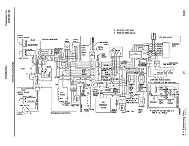 Wiring Diagram Diagram and Parts List for FRS26KR4JW1  Frigidaire Refrigerator