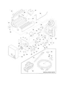 Ice Maker Diagram and Parts List for FFHS2322MBD  Frigidaire Refrigerator