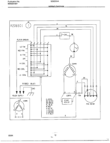 Wiring Information Diagram and Parts List for 5292004A  Frigidaire Air Conditioner