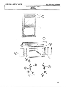 Air Conditioner Page 9 Diagram and Parts List for 5287A  Frigidaire Air Conditioner