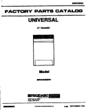 COVER Diagram and Parts List for MWX233MBW1  Frigidaire Washer