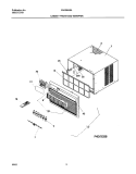 CABINET FRONT AND WRAPPER Diagram and Parts List for FAS295J2A4  Frigidaire Air Conditioner