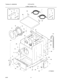 LOWER CABINET / TOP Diagram and Parts List for GCEH1642FS0  Frigidaire Washer Dryer Combo