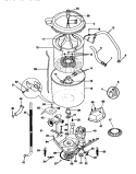MOTOR / TUB Diagram and Parts List for FWS845GCS1  Frigidaire Washer