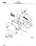 P16D0021 FRNT PNL, DOOR Diagram and Parts List for FDGR436RHS0  Frigidaire Dryer