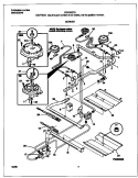 BURNER Diagram and Parts List for FGF367CGTD  Frigidaire Range