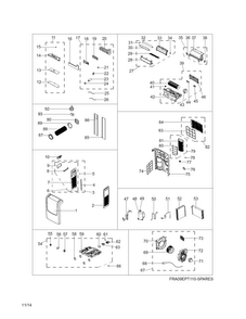 Recommended Spare Parts Diagram and Parts List for CRA12EPT114  Frigidaire Air Conditioner