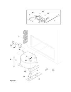 System Diagram and Parts List for WWFC18M4RCA  Westinghouse Freezer