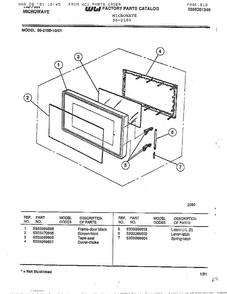 Tappan Microwave Page 4 Diagram and Parts List for 56-2180  Frigidaire Microwave